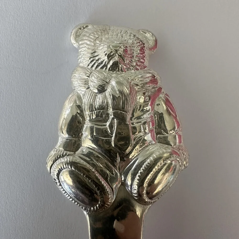 Ralph Lauren Polo Bear Silver Plated Child Spoon Kids‎ Flatware Teddy Suit